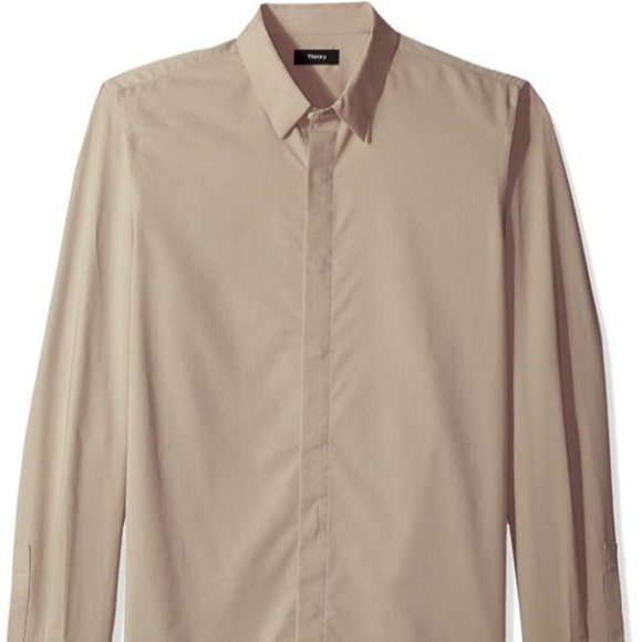 Theory Men's Levy Crepe 2 Button-Up Shirt NWT - Picture 3 of 7